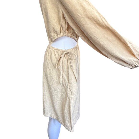 Universal Thread Womens Tan Long Sleeve Cutout Dress XL - Picture 2 of 5